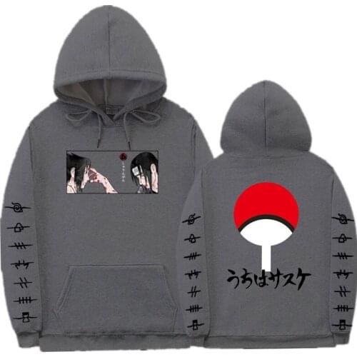 New street clothing cartoon hoodie loose coat wool Sasuke Uchiha hoodie unisex sweatshirt