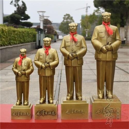 2020 office home shop efficacious bless family Safety luck Talisman # CHINA Great leader Mao Chairman FENG SHUI brass statue