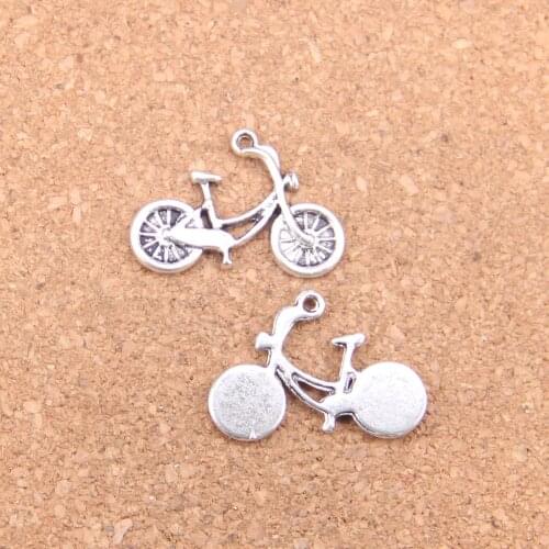 12pcs Charms bicycle bike 26x18mm Antique Pendants,Vintage Tibetan Silver Jewelry,DIY for bracelet necklace