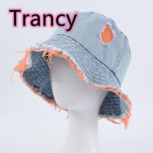 Hole hat female color cowboy fisherman hat basin hat tide couple sun protection sun hat fedora hat sun