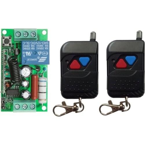 Door access control system AC220V 1CH Wireless Remote Switch 315MHz Rf remote control light switch Receiver+2 black Transmitter