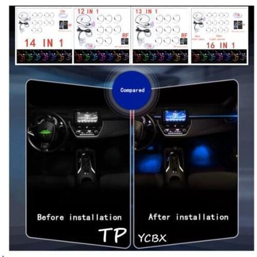 Led Car Interior Ambient Atmosphere Mood Light Rgb App Remote Control Backlight Auto Foot Center Console Door Decorative Lights