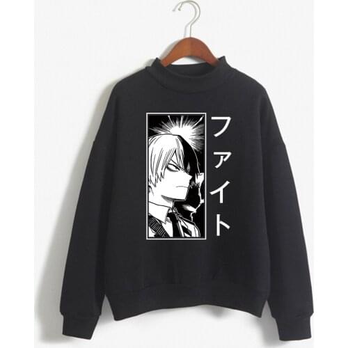 Shoto Todoroki Printed Sweatshirt Round Neck My Hero Academia Hoodie Men Women Clothes