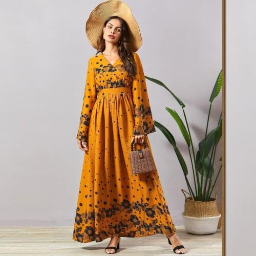 Turkey Muslim Women Dress Abaya Bohomian Ramadan Maxi Long Dresses Islamic Clothing Moroccan Kaftan Eid Musulman Hijab Vestidos