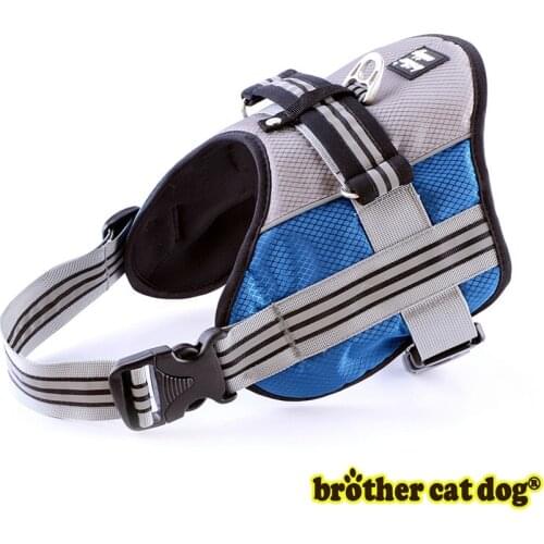 New Pet Dog Harness Outdoor Walk Vest For Big Large Dogs Adjustable Padded Reflective Harness With Handle Big Size 5 Colors 8805