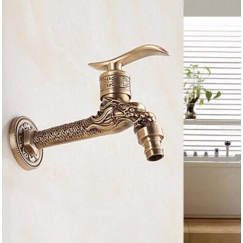 Vintage Artistic Laundry Bathroom Washing Machine Faucet Antique Outdoor Garden tap Hose only Cold mixer
