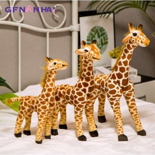1pc 36-55CM Cute Simulation Giraffe Plush Toys Kids Baby Lovely Real Life Animal Dolls Childrens Room Decoration Birthday Gifts