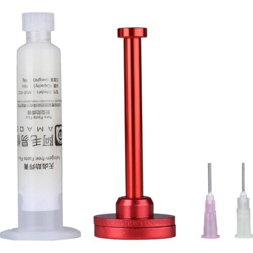 10CC Lead-Free BGA Solder Paste Welding Flux Syringe Soldering Flux Paste With Aluminum Alloy Booster Propulsion Tools