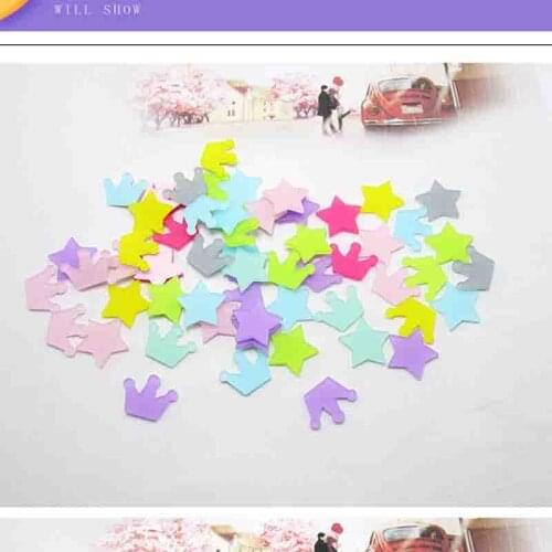 2*1.5cm 30pcs Acrylic crown and star patches applique accessories hairpin decoration for hair organments