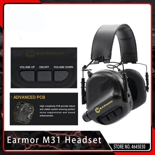 2021Airsoft Earmor M31 MOD3 Headset Tactical Shooting Aviation Ear Protection Headphone Anti-noise New Earphone Military Softair