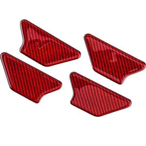 4pcs/Set Door Handle Bowl Cover Trim Carbon Fiber Red Fit for VW Golf 6 GTI MK6 2012 2011 2010 2009 2008