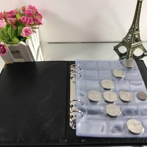 480 Pieces Coins Storage Book Commemorative Coin Collection Album Holders Collection Volume Folder Hold Multi-Color Empty Coin