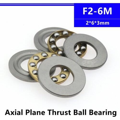50Pcs/100Pcs High Precision F2-6M 2x6x3mm Miniature Plane Thrust Axial Metal Ball Bearing 2*6*3mm