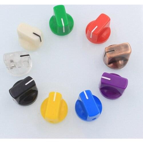 9pcs ABS Plastic Guitar AMP Amplifier Knobs Duck bill Horizontal Audio Instructions Volume Control Potentiometer knob Switch Cap