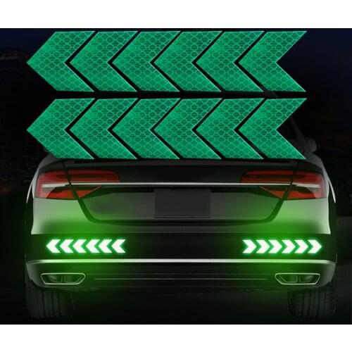 Self Adhesive Caution Pattern Mark Waterproof Auto Arrow Reflective Tape Drive Safety Film Car Warning Sticker Motorcycle Strip