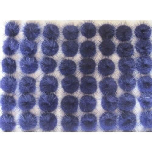 Free shipping!!!!30mm blue color mink fur ball fit hair jewelry