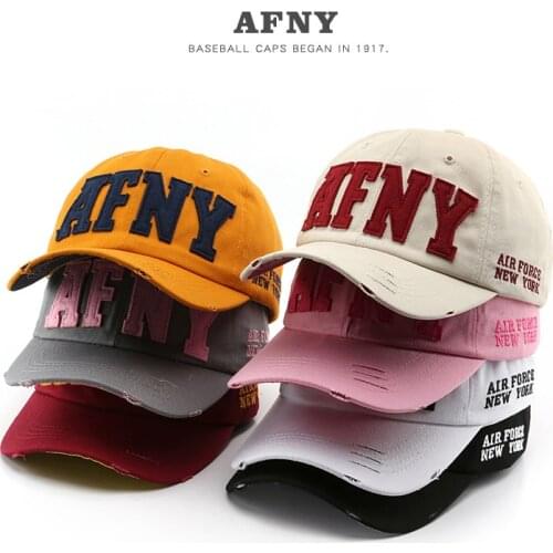 SLECKTON Casual Baseball Cap for Women and Men Cotton Soft Top Hats Summer Sun Caps Fashion AFNY Patch Hat Unisex Snapback Hat