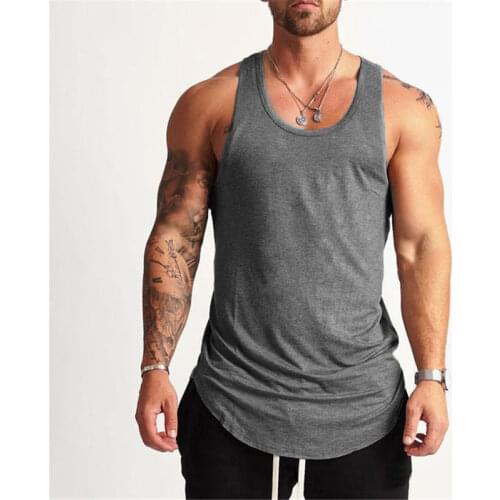 Bodybuilding New Brand Solid Tank Top Men Stringer Tanktop Fitness Singlet Sleeveless Shirt Workout Man Undershirt Gyms Clothing