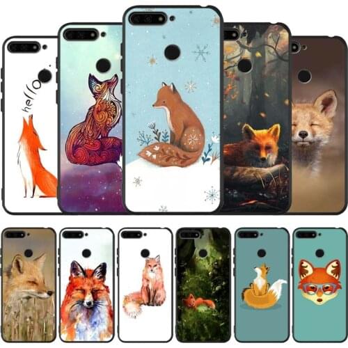 Fox red black Silicone Phone Case For honor 30 20 Pro 8 8X 9 10 20 Lite Mate 10 20 30 Lite Pro cover