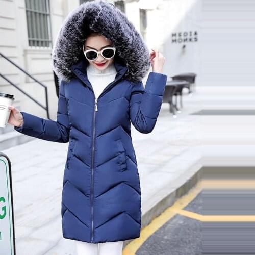 Dugujunyi 2019 Winter Coat Women Fake Fur Collar Warm Woman Parka Outerwear Down Jacket Winter Jacket Women Coat
