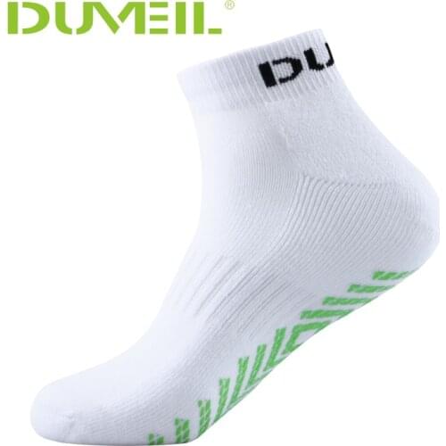 DUVEIL Men Cotton Sports Socks Functional Assist Exercise Short Socks For Runnuing Antiskid Booster Buffered Jogging Long Jump
