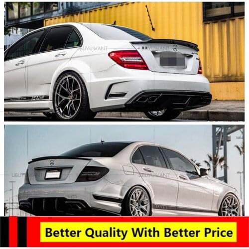 UBUYUWANT For Mercedes W204 2008- 2014 C-class C180 C200L C63 Spoiler C74 STYLE Carbon Fiber Car Rear Trunk Wing Spoiler