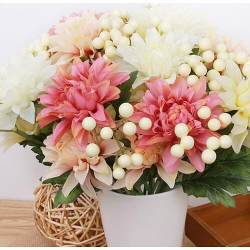 6Heads Beautiful Artificial Fake Bouquets Silk Flowers DIY Home Decoration accessories Wedding Decoration
