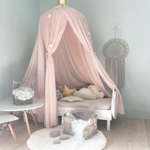 Baby Bed Mosquito Net Canopy Round Bed Canopy Teepee For Babies Crib Curtain Tipi Princess Tent Kids Room Hang Dome Net Room