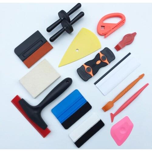 Car Wrap Tool Kit Rubber Squeegee Scraper Car Decal Wall Sticker Window Tint Glass Film Tools Set