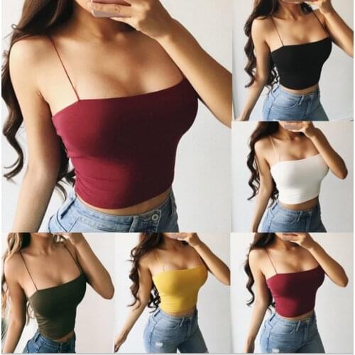 NEDEINS Fashion 2020 Summer Women Tops Sexy Women Crop Tops Women Black Casual Sleeveless T Shirt