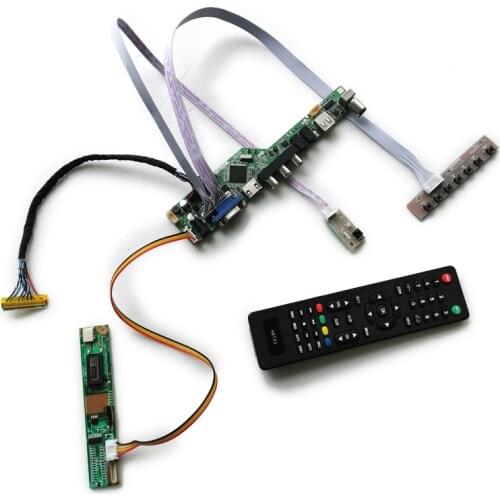 LVDS 30pin VGA+AV+USB 1280*800 1CCFL LCD display controller board For CLAA154WB05A/CLAA154WB05AN/CLAA154WB08A panel DIY kit