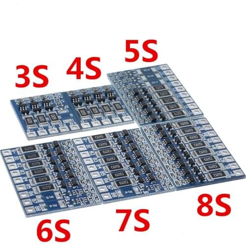 5S 21V 4.2V Balance Function Protection Board 68mA 5S Li-ion Lipo Battery Lithium 18650 Batteries Balanced 3S 4S 5S 6S 7S 8S