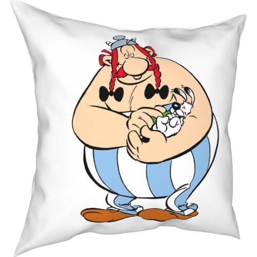 Asterix And Obelix Dogmatix Pillow Cover Home Decor Cushions Throw Pillow for Sofa Polyester Double-sided Printing Casual