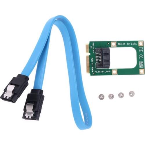 Mini SATA to SATA Card Converter from mSATA TO 7 Pin SATA Extension Adapter Full-high Half for 2.5 "and 3.5" HDD SSD