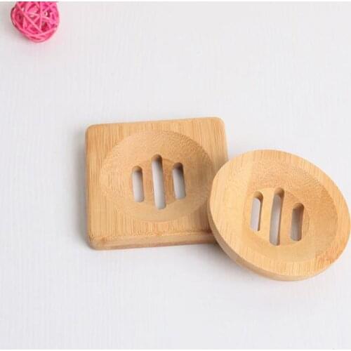 Natural Bamboo Soap Dish Simple Bamboo Soap Holder Rack Plate Tray Bathroom Soap Holder Case 3 Styles LX1551