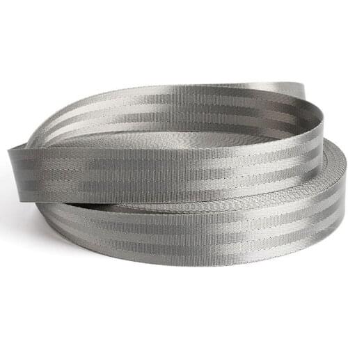 Qualit 20-50mm Silver Grey Stripe Nylon Children Safety Belt Backpack Bag Parts Black Coffee Webbing Car seat belts dog belts