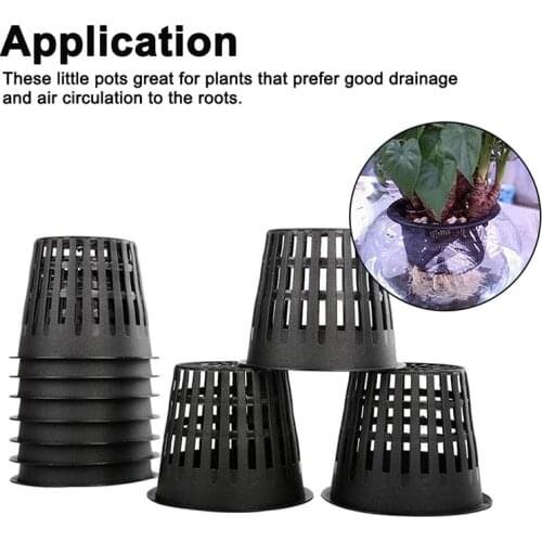 12pcs Mesh Pot Net Cup Basket Hydroponic System Garden Plant Grow Vegetable Cloning Foam Insert Seed Germinate Nursery JDH88