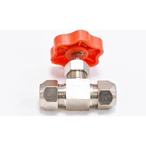 1pcs Ball Balve 6mm 8mm 10mm 12mm Pipe Orange Plastic Handle Metal High Pressure Durable Tube Needle Type Globe Valve