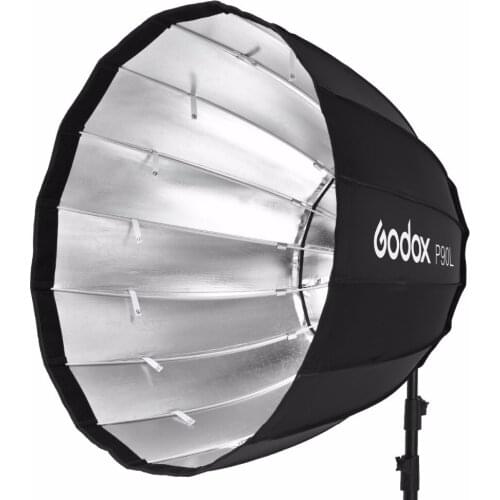 In Stock Godox Portable P90L 90CM Deep Parabolic Softbox Bowens Mount Studio Flash Speedlite Reflector Photo Studio Softbox