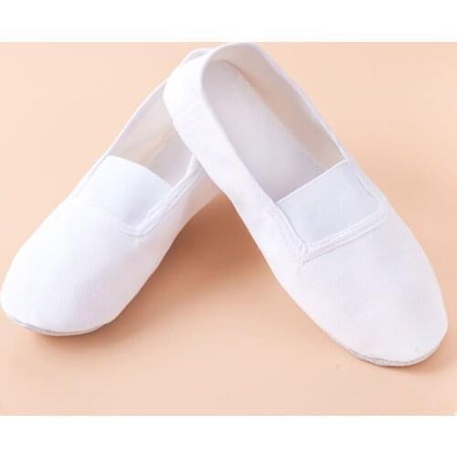 USHINE EU22-45 Black Upgrade Body-shaping Gym Teacher Fitness Yoga Ballet Dance Shoes Girls Woman Ballet Shoes Canvas Woman Man