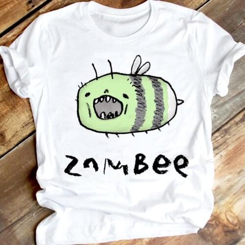 Funny Watercolor Women Halloween Autumn Fall Thanksgiving Clothing Cartoon Print Graphic T-shirt 2021 Tshirt Female Tee Top