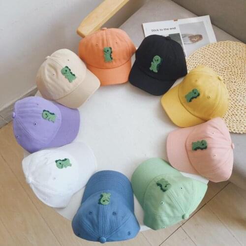 1-3 Years Summer New Baseball Caps Cute Cartoon Dinosaur Baby Hat Adjustable Children Sun Hats for Boy Girl Toddler Infant Caps