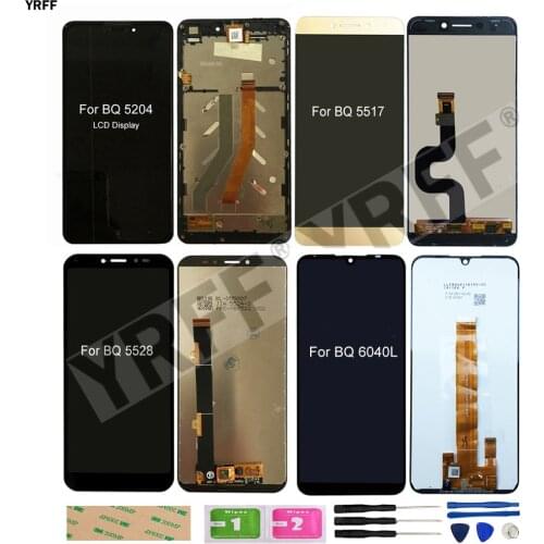 For BQ 6040L 6040 Magic 5204 5517L 5517 LCD For BQ 5528L Strike Forward 5528 lcd Display Touch Screen Digitizer With Frame Parts