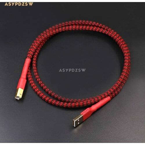 1.2M Gold-plated 4 core L-2B2AT OFC USB cable HIFI Audio DAC connection cable Amplifier decoder data cable