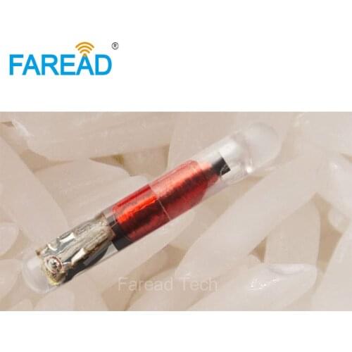 X20pcs 2.12*12mm Microchip RFID glass tag for identification Chip type EM4100/EM4102/EM4200 125khz