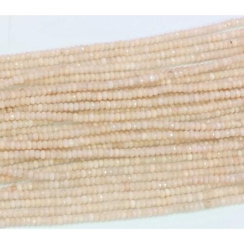 2*4mm cream white stone jades faceted chalcedony abacus rondelle shape wholesale elegant diy jewelry loose beads 15inch B566