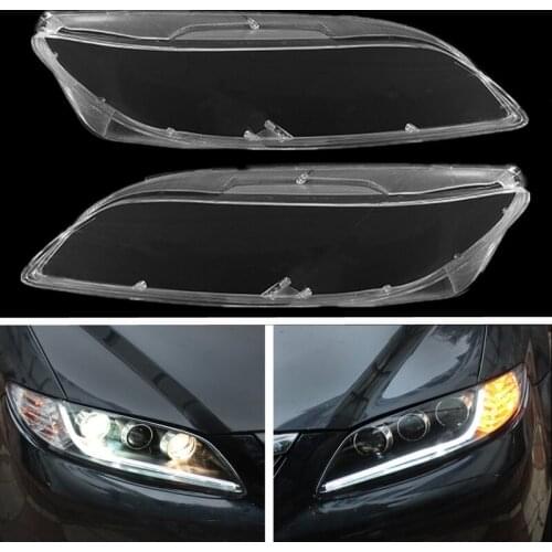 2pcs Durable Headlight Lens Cover For Mazda Transparent Shell Top Quality Guaranteed Headlight Protection For Mazda 6 2003- 2008