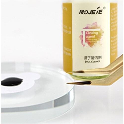 25ml Eyelashes Tweezers Cleaner with Sponge Ball Professional Eyelash Extension Cosmetics Cleaning Tool