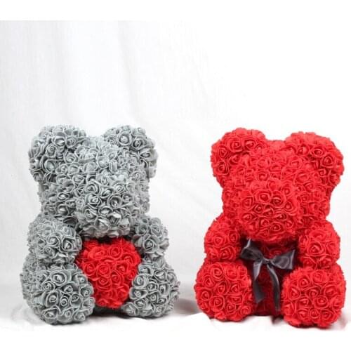 25CM Artificial Rose, Rose Bear, PE bubble rose, Bear, Romantic Valentines Day gift, Christmas gift, Birthday Party Decoration