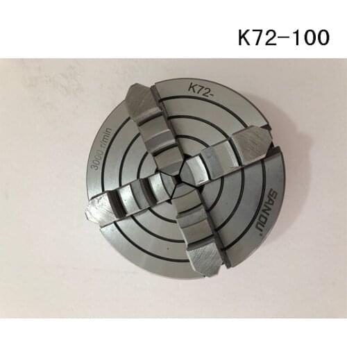 4 Jaw Lathe Chuck M8 Four-Jaw Independent Chuck CNC K72-100 for CNC Clathe Fixture New